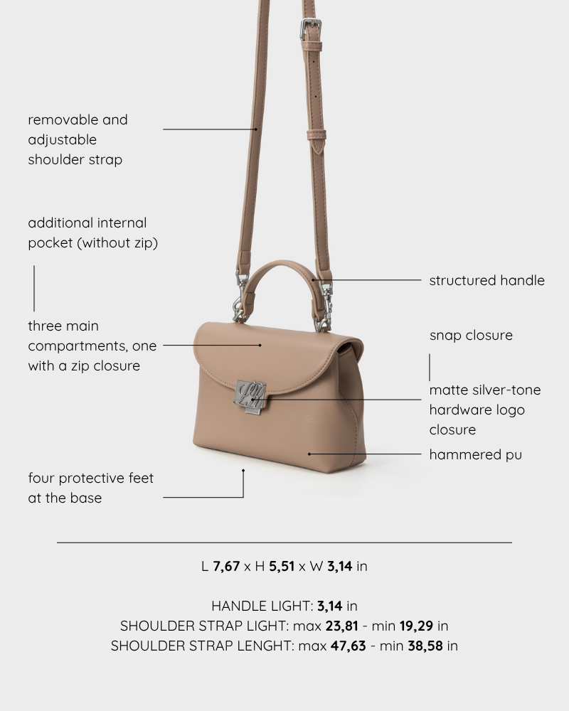 LESLIE Hand Bag - TAUPE