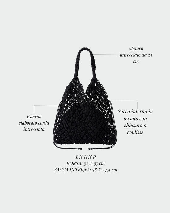 BREEZE Straw Bag - BLACK