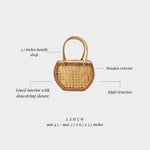 Bolso de paja SEASHELL - MARRÓN CLARO