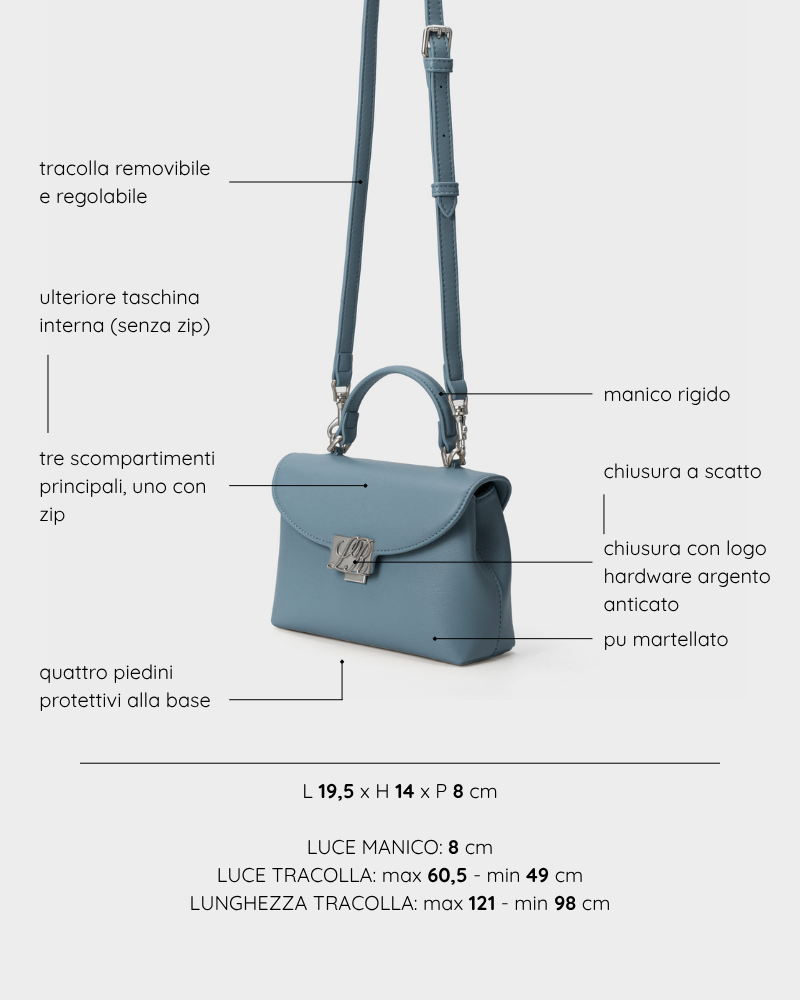 LESLIE Handbag - BLUE JEANS