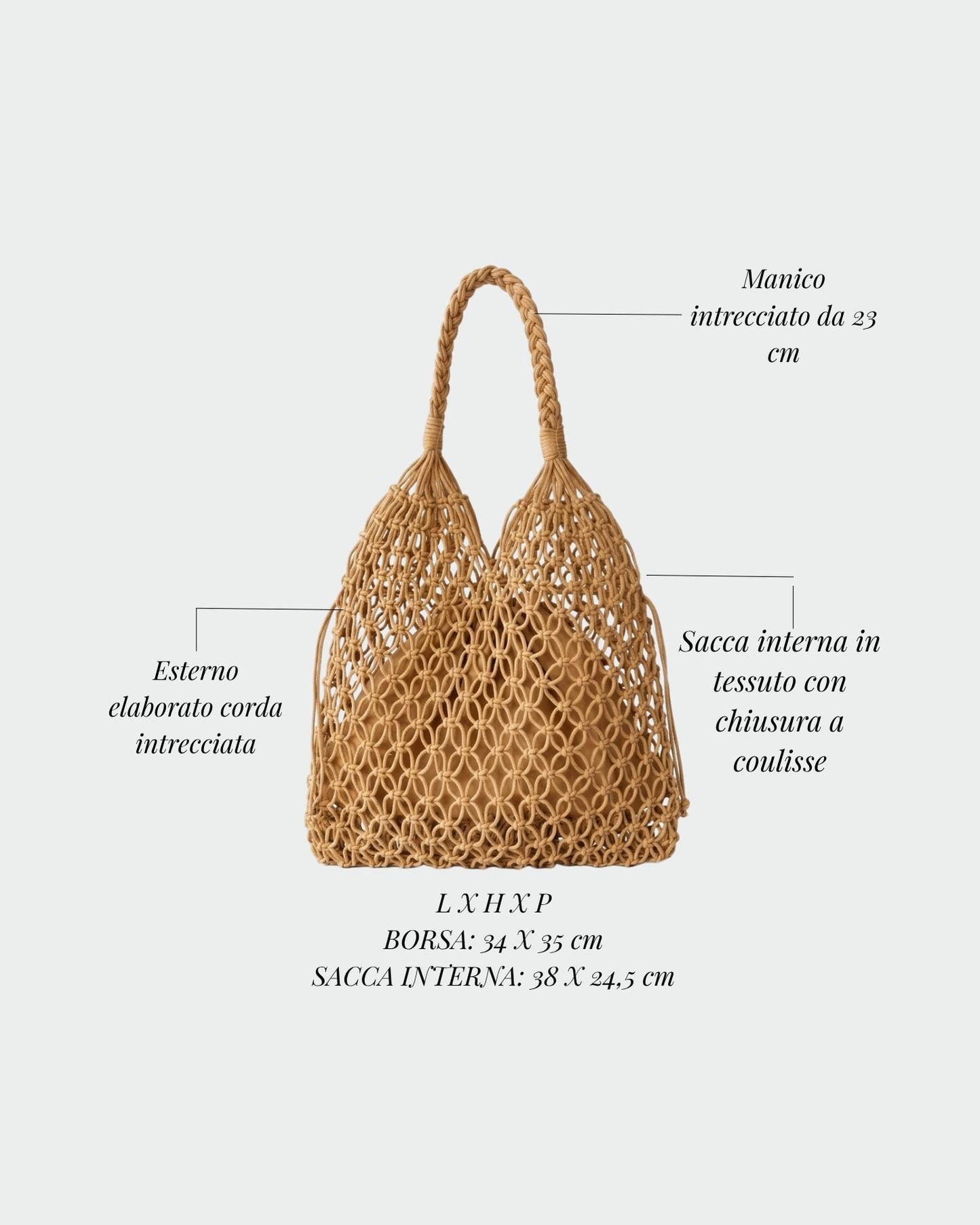 BREEZE Straw Bag - SAND