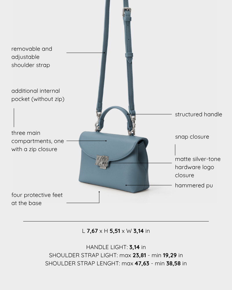 Borsa a mano LESLIE - BLUE JEANS