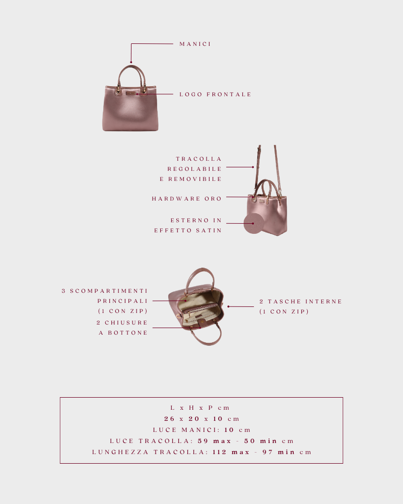 Borsa a mano MARGOT BIG 30.05 LE - ROSEWOOD PINK - PREVENDITA