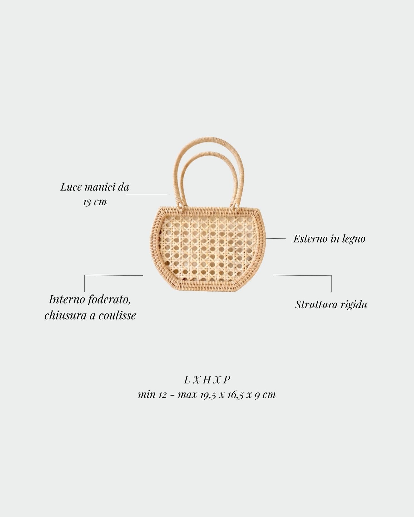 Bolso de paja SEASHELL - BEIGE