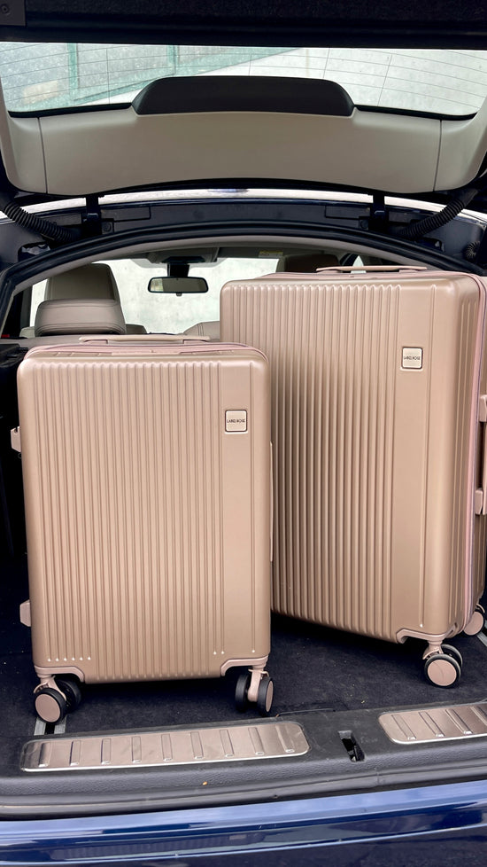 Matte trolley suitcase four wheels - TAUPE