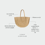 Bolso de rafia SUNRAY - BEIGE