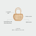 Bolso de paja SEASHELL - BEIGE
