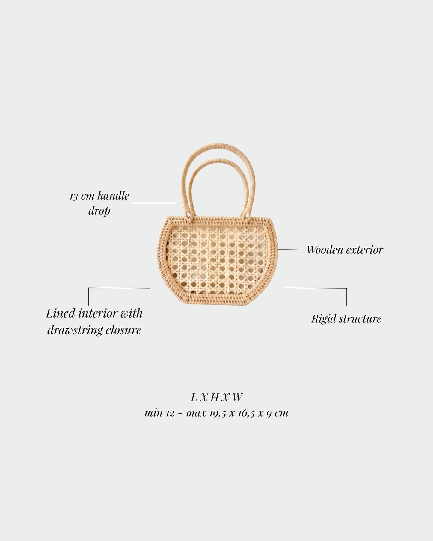 Bolso de paja SEASHELL - BEIGE