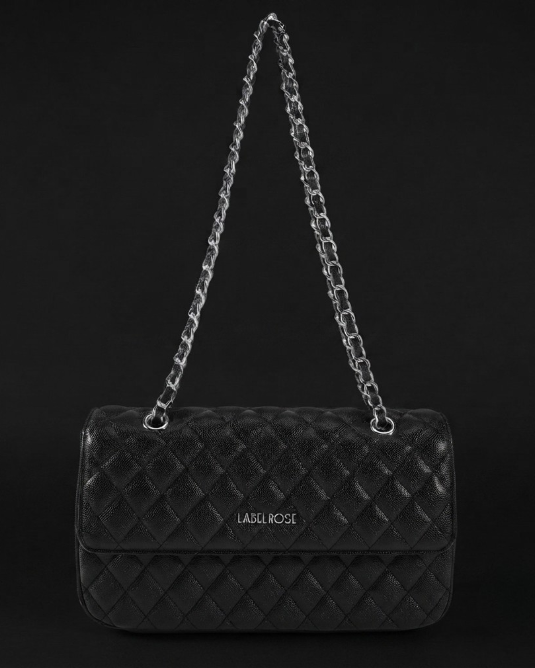 Borsa a spalla KATE BIG - BLACK SILVER