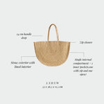 Bolso de rafia SUNRAY - BEIGE