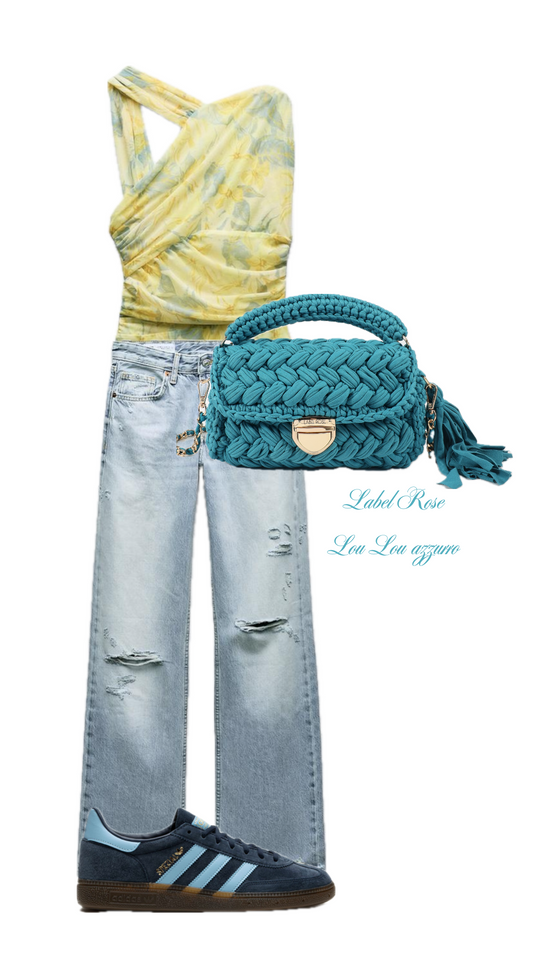 LOU LOU Recycled Hand Bag - BLUE
