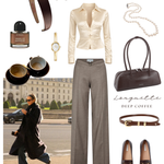 Borsa a spalla LONGUETTE- DEEP COFFEE