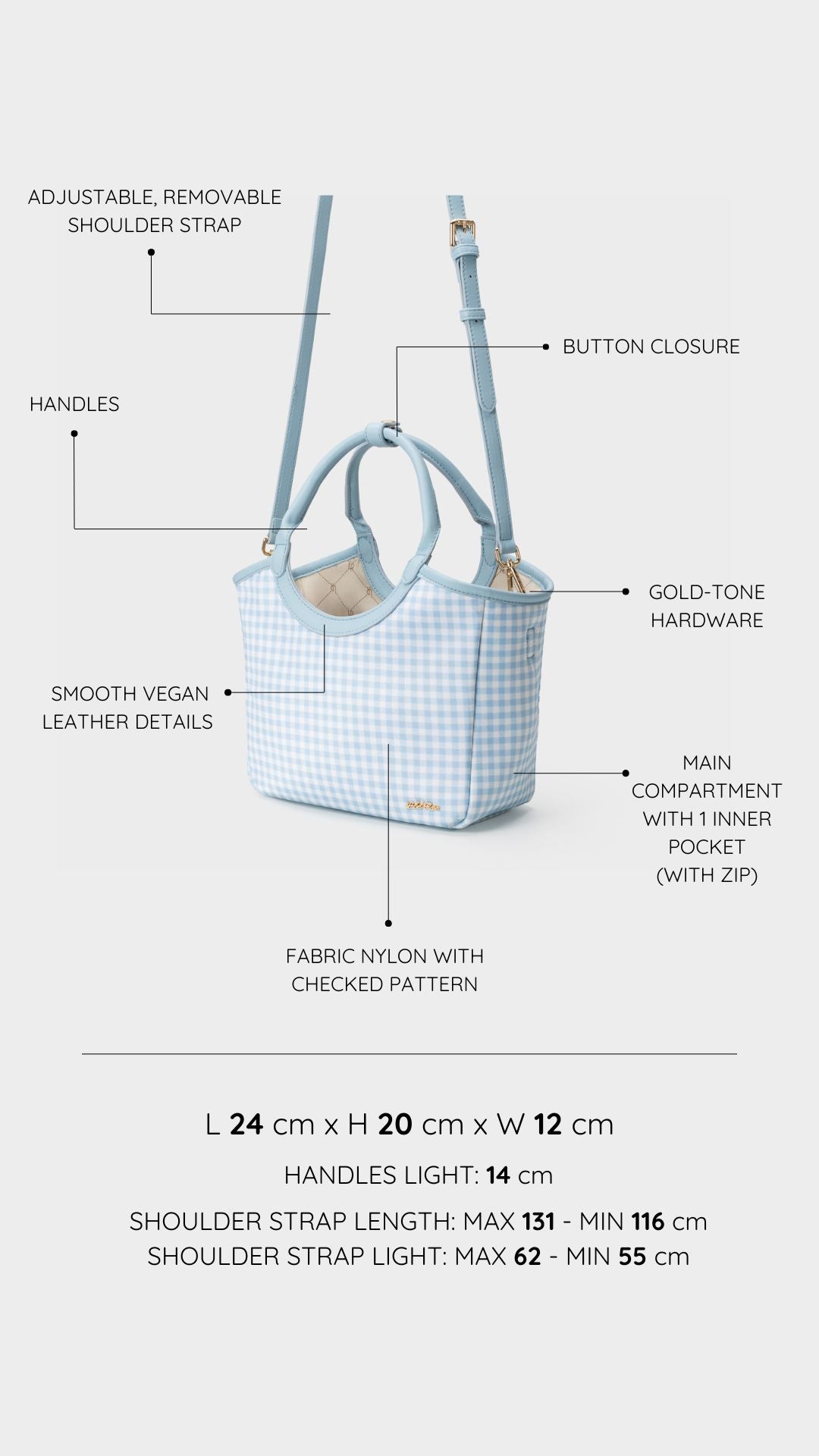 Bolso de mano RYLEE - AZUL CLARO