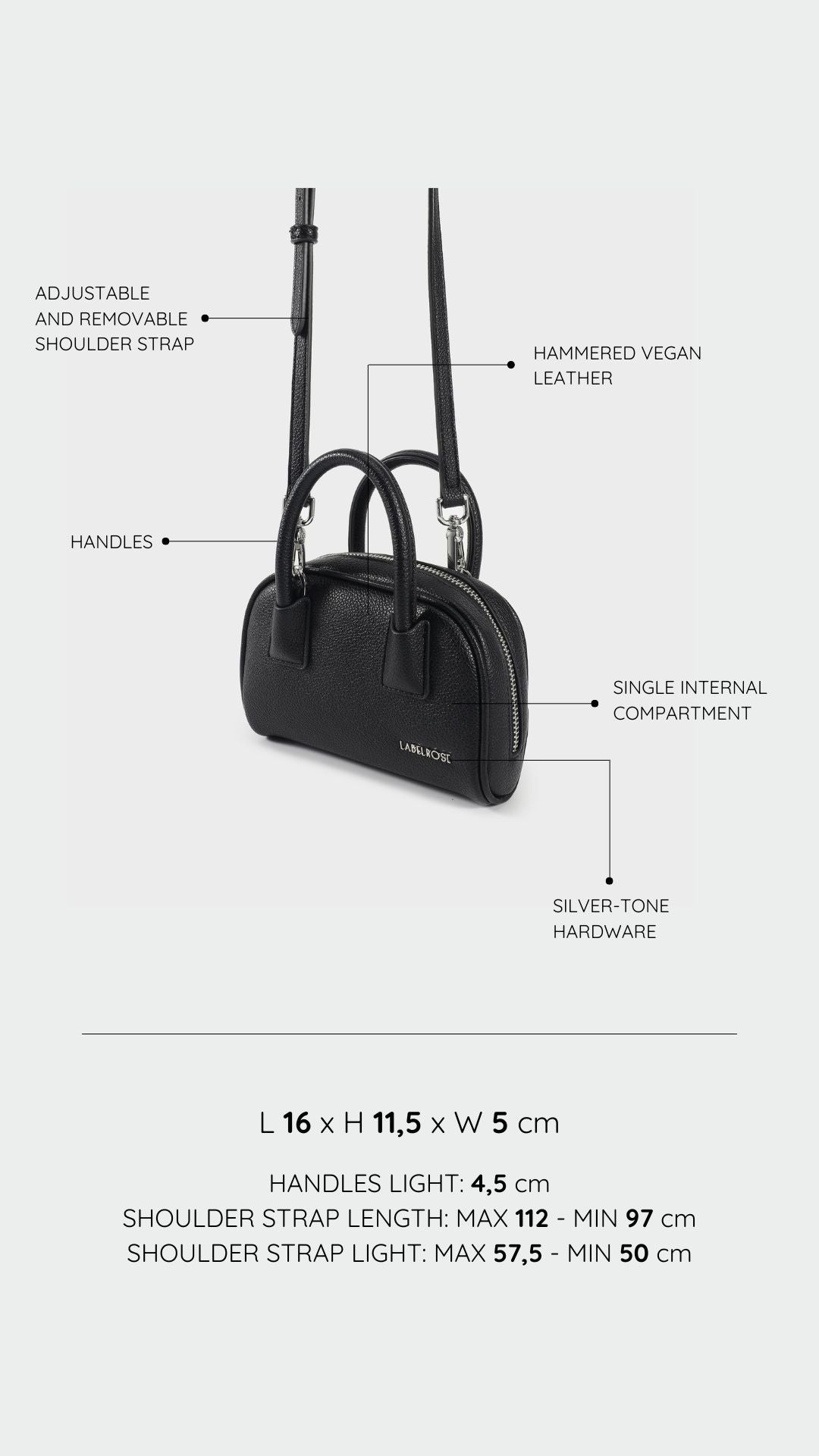 Mini bag ZELDA - BLACK