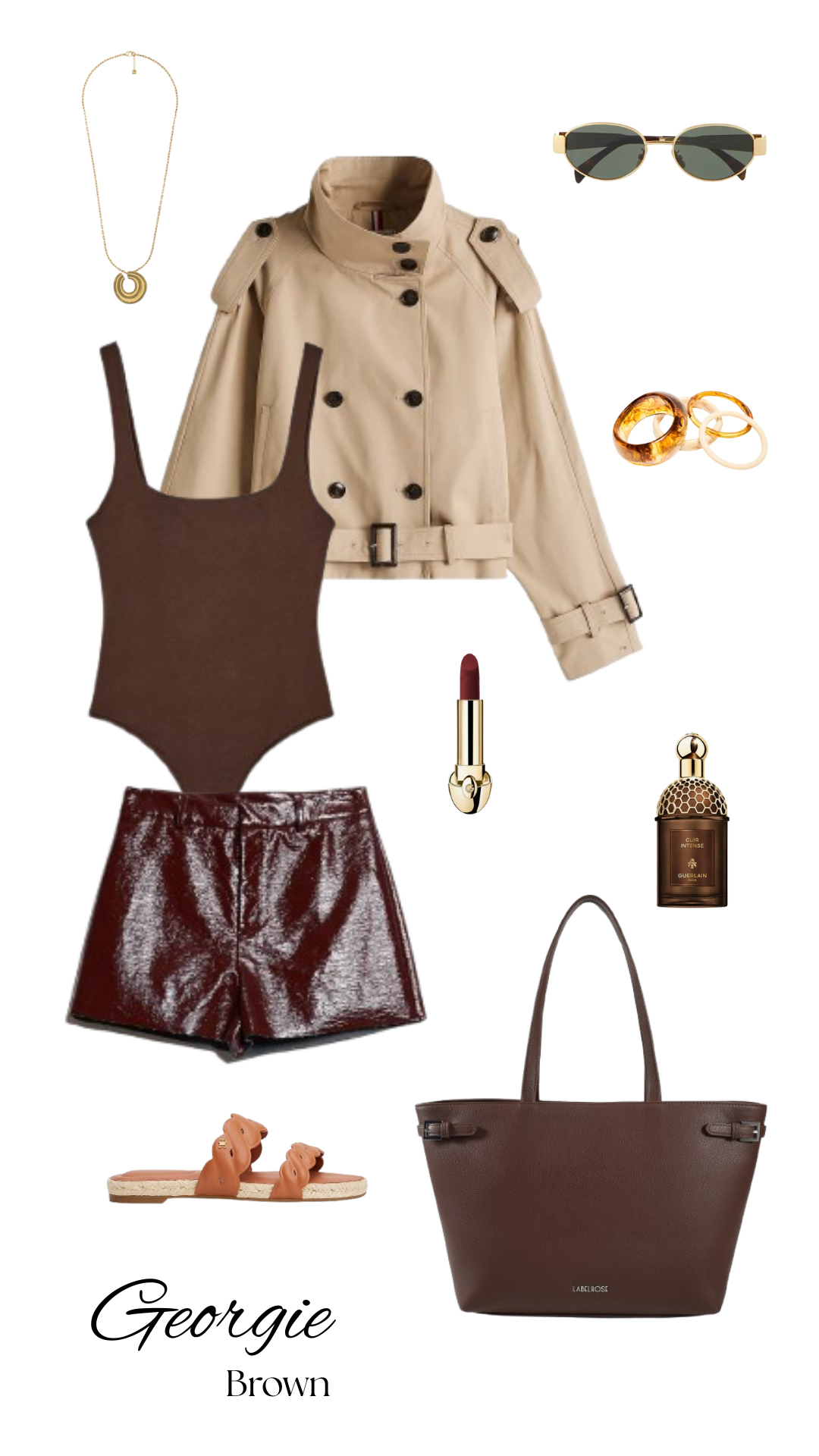Borsa a spalla Georgie - BROWN
