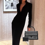 Borsa a mano PAIGE STRASS - BLACK SILVER