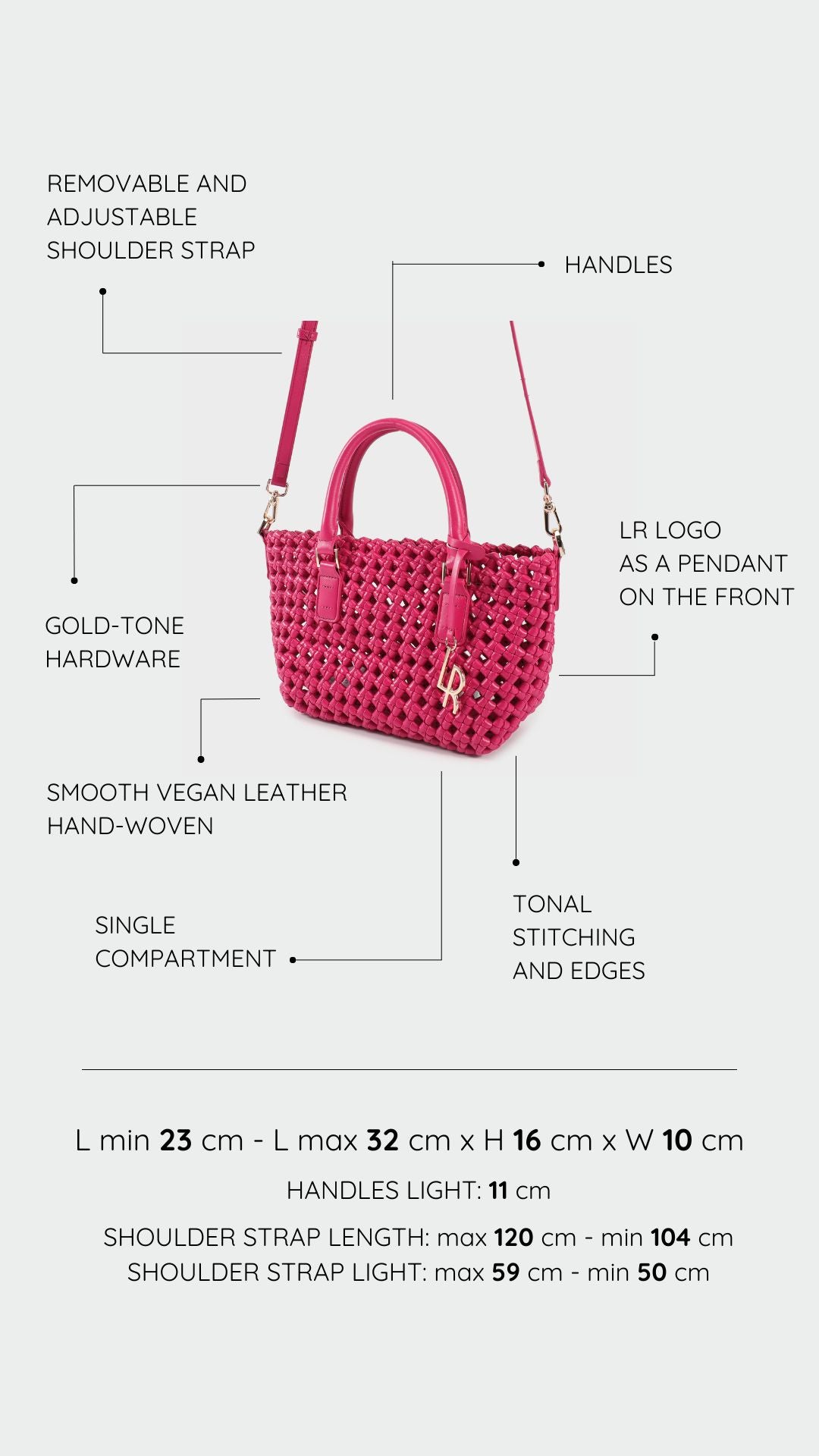 Borsa a tracolla YVETTE - CHERRY