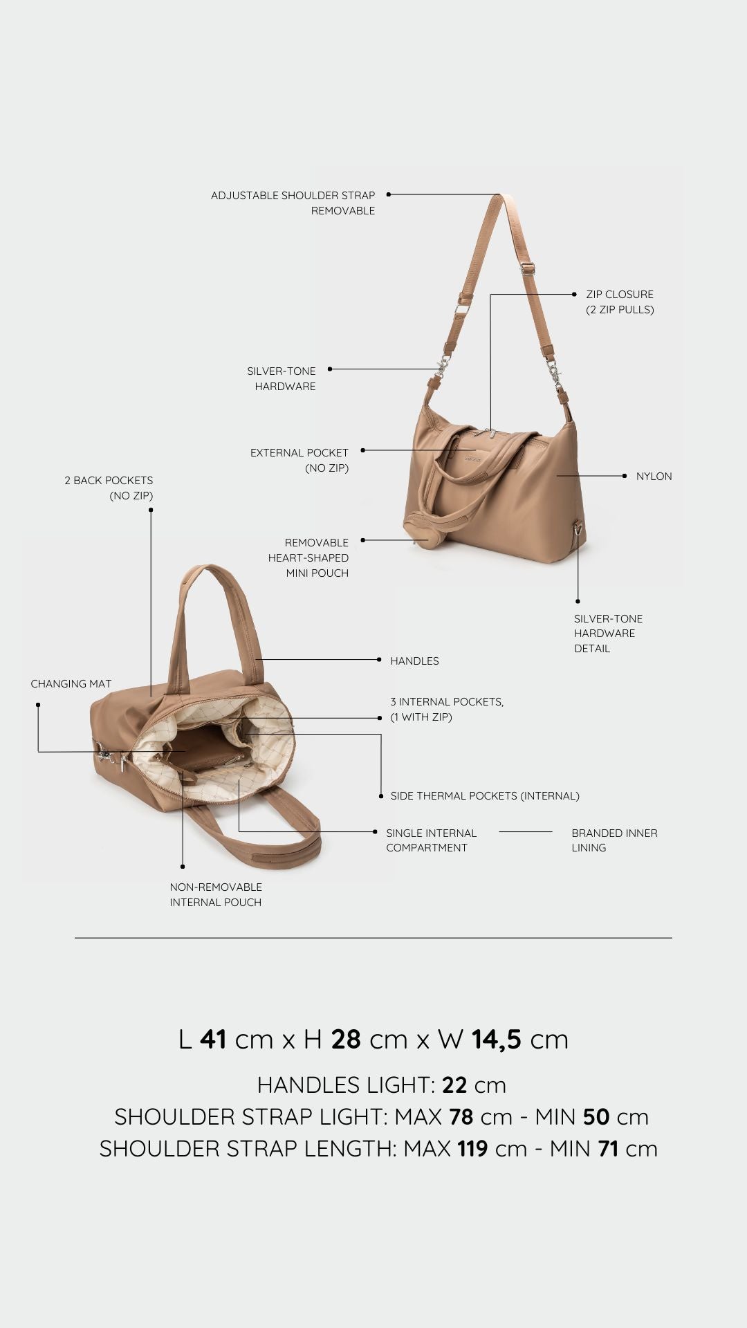Borsa organizer MOMMY BAG - BEIGE