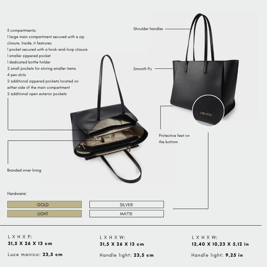 Shoulder bag MELISSA BIG - BLACK GOLD