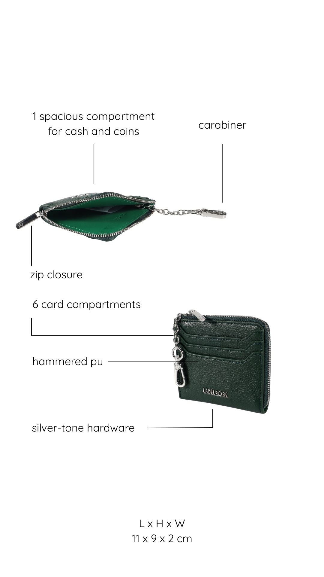 Portafoglio PARIS WALLET - FOREST GREEN