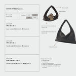 ANYA Braided Shoulder Bag - BLACK SILVER