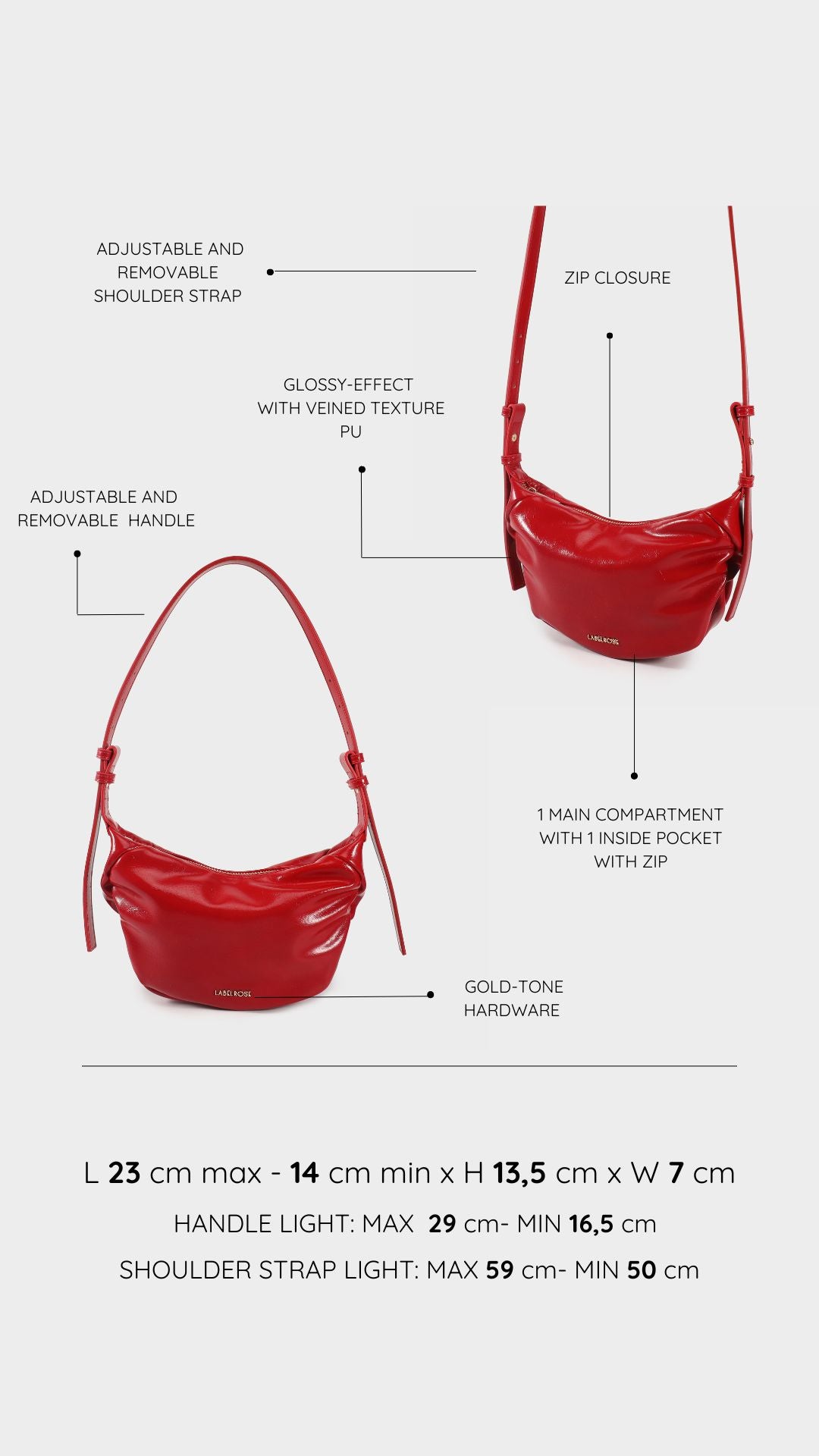 Borsa a spalla PENNY - RED