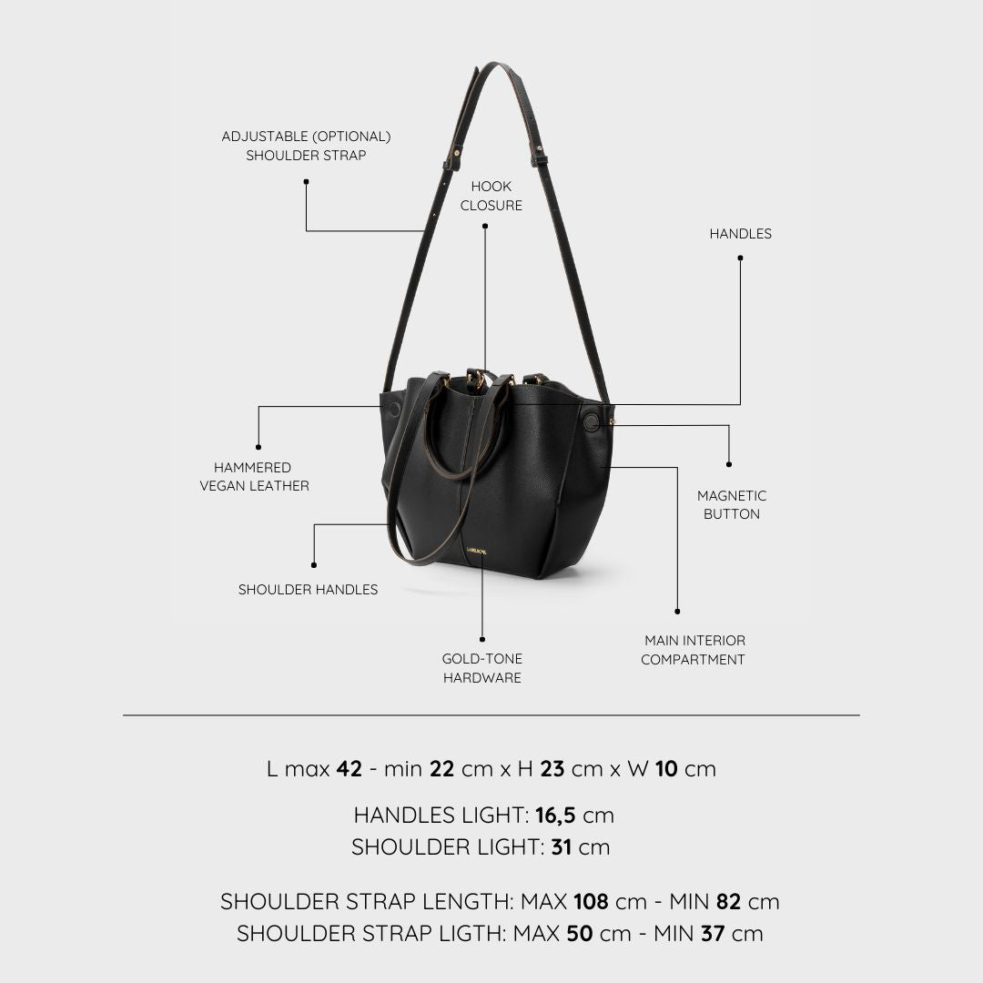 Borsa a spalla SCARLETT SMALL - NERO GOLD