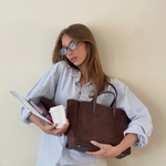 Borsa a mano MELISSA SIMILSUEDE - CHOCOLATE