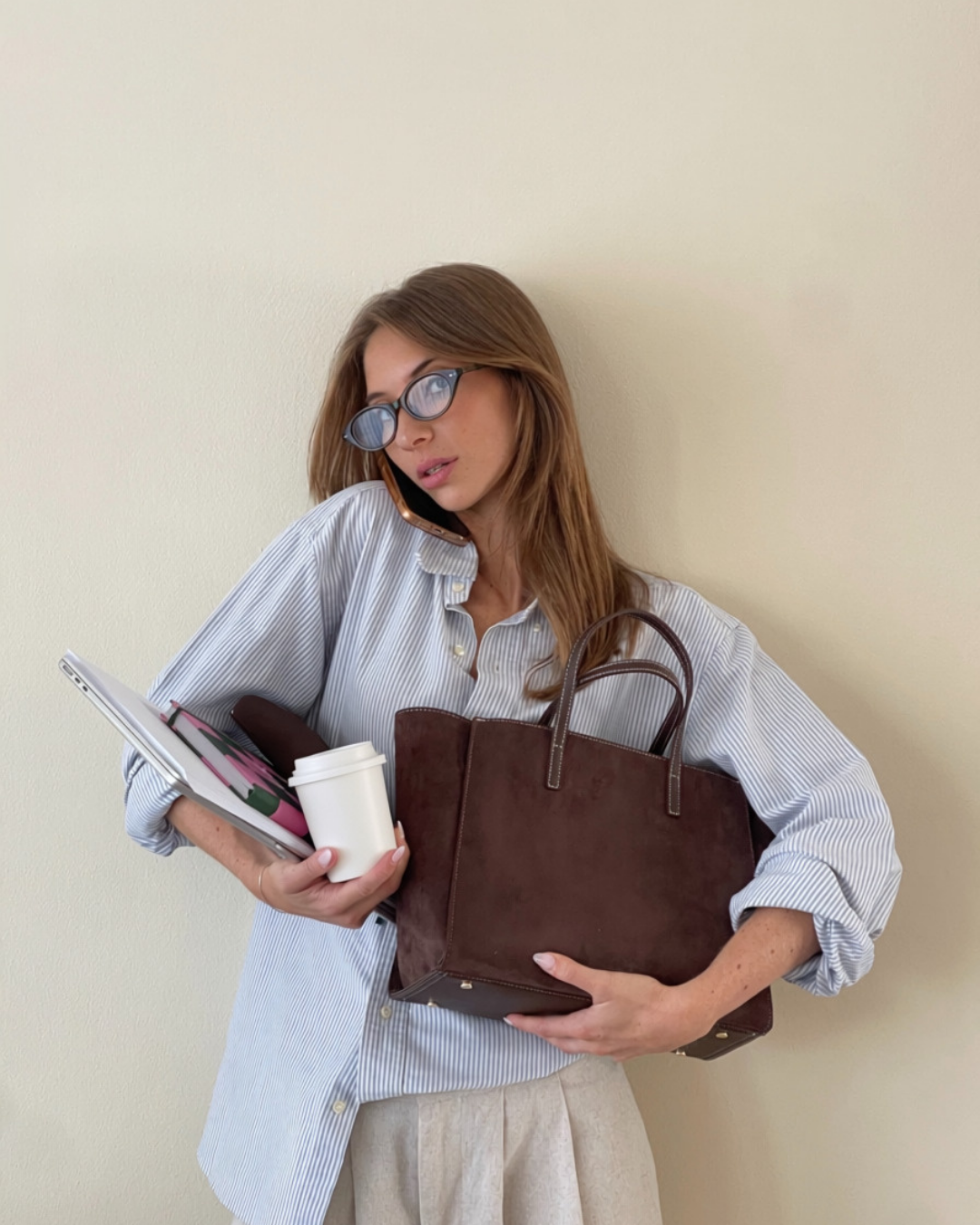 Borsa a mano MELISSA SIMILSUEDE - CHOCOLATE