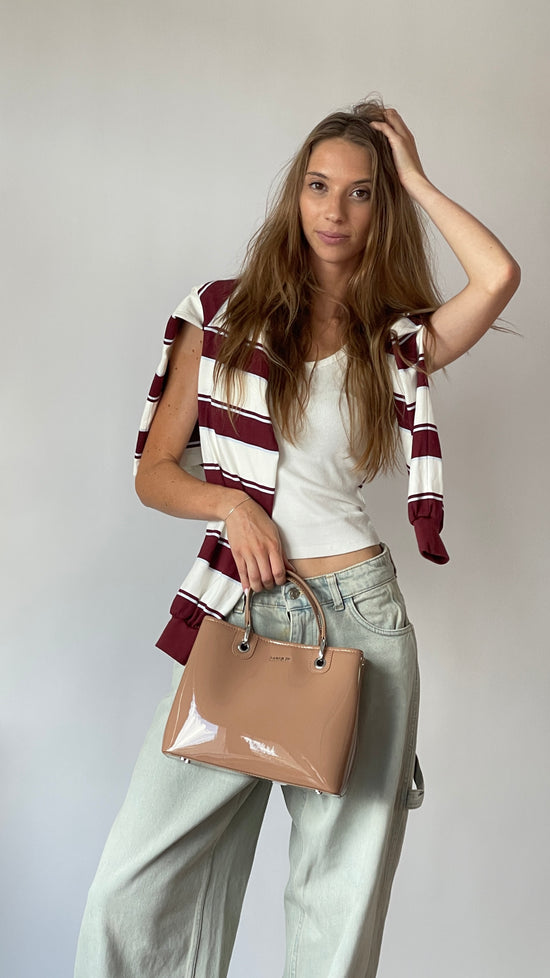 Borsa a mano MARGOT BIG VERNICE - TOAST