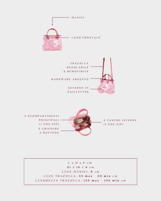 Borsa a mano MARGOT SMALL 30.05 LE - STAR PINK - PREVENDITA