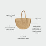Bolso de rafia SUNRAY - BEIGE
