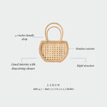 Bolso de paja SEASHELL - BEIGE