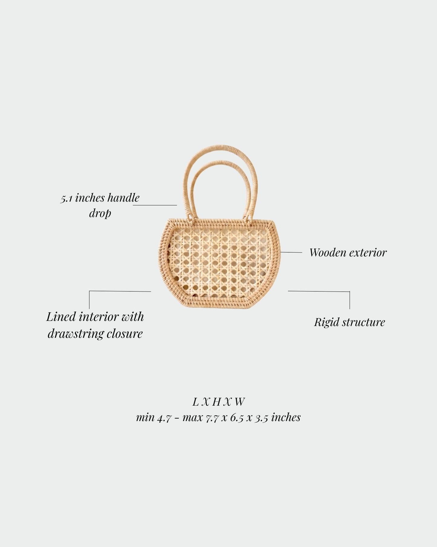 Bolso de paja SEASHELL - BEIGE