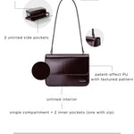 Borsa a spalla FLORA - BURGUNDY