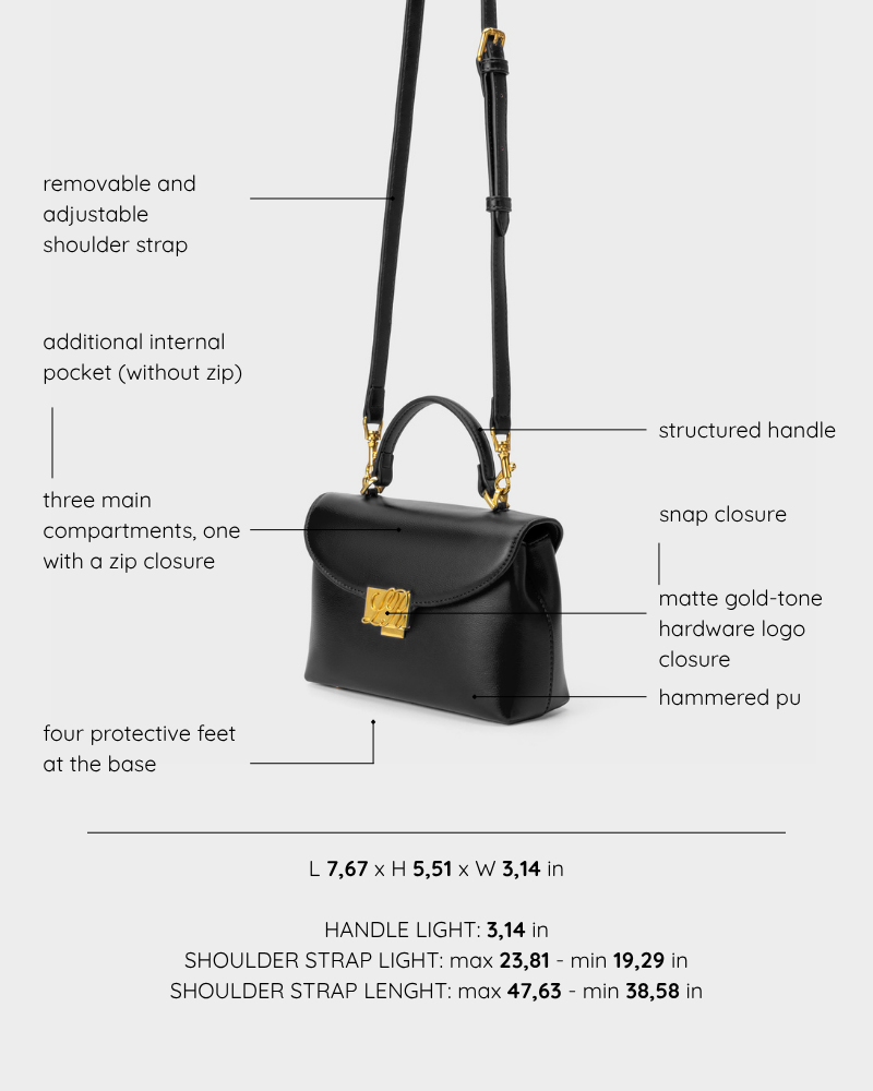 Borsa a mano LESLIE - BLACK