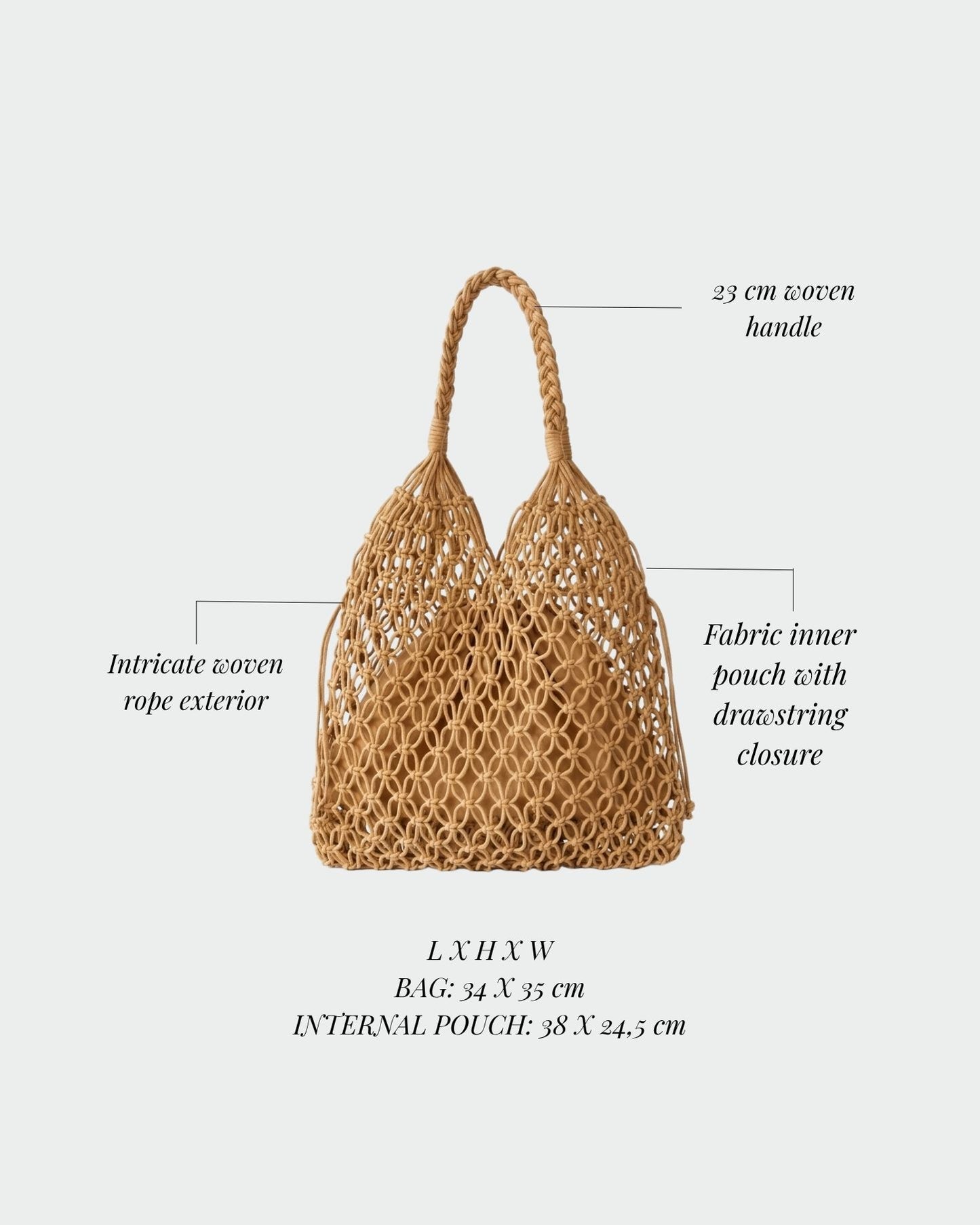 BREEZE Straw Bag - SAND
