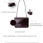Borsa a spalla FLORA - BURGUNDY