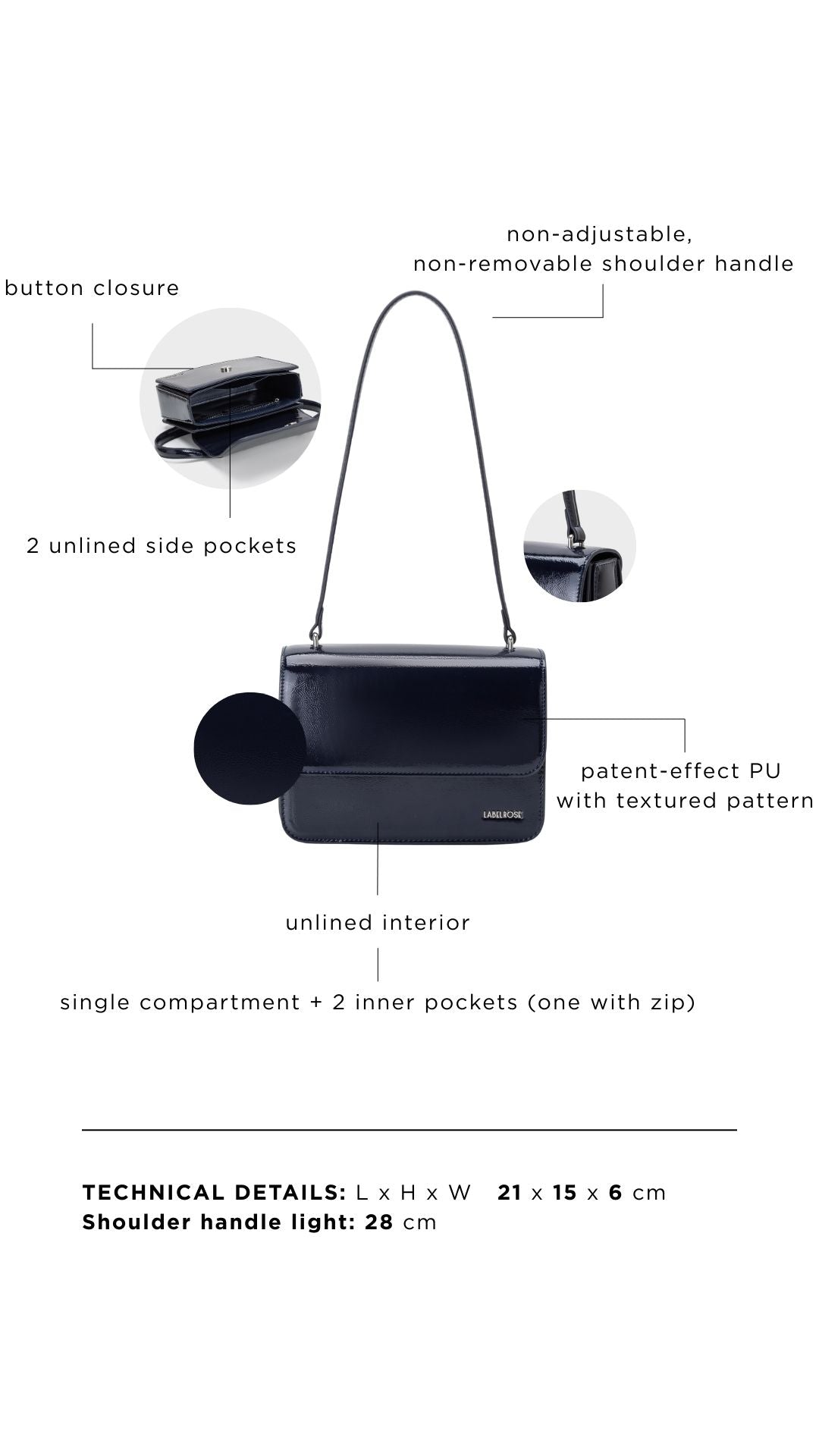 Borsa a spalla FLORA - BLUE