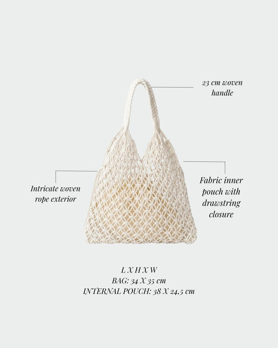BREEZE Straw Bag - WHITE
