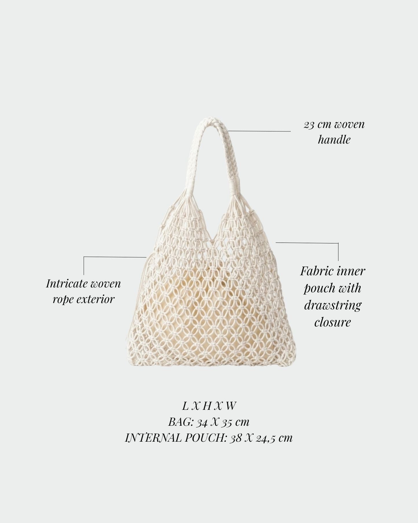 BREEZE Straw Bag - WHITE