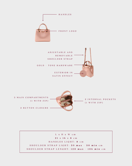 Borsa a mano MARGOT SMALL 30.05 LE - SATIN PINK - PREVENDITA