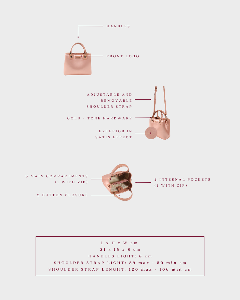 MARGOT SMALL Handbag 30.05 LE - SATIN PINK - PRE-ORDER