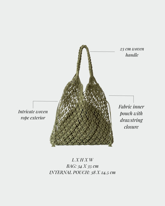 BREEZE Straw Bag - GREEN