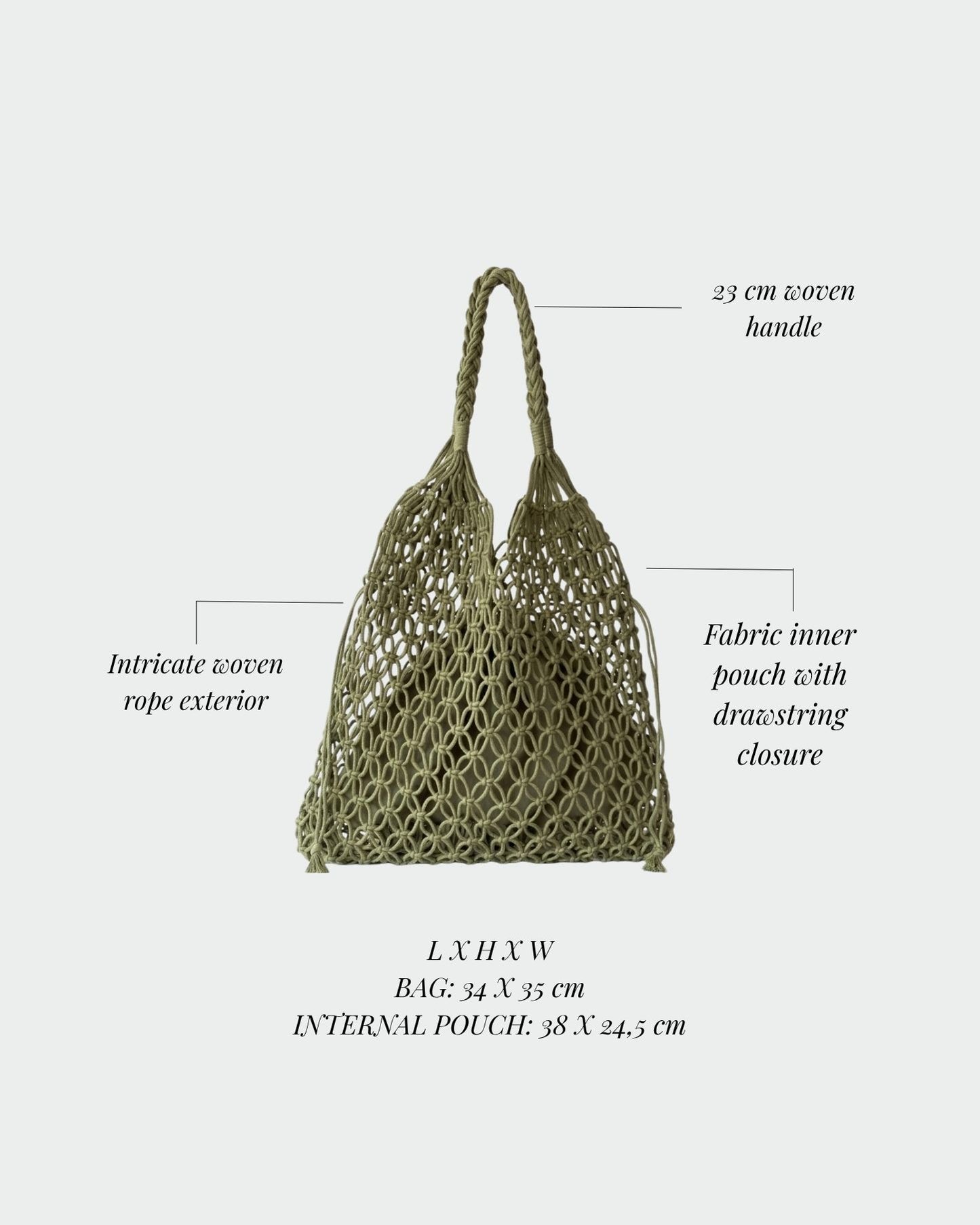 BREEZE Straw Bag - GREEN