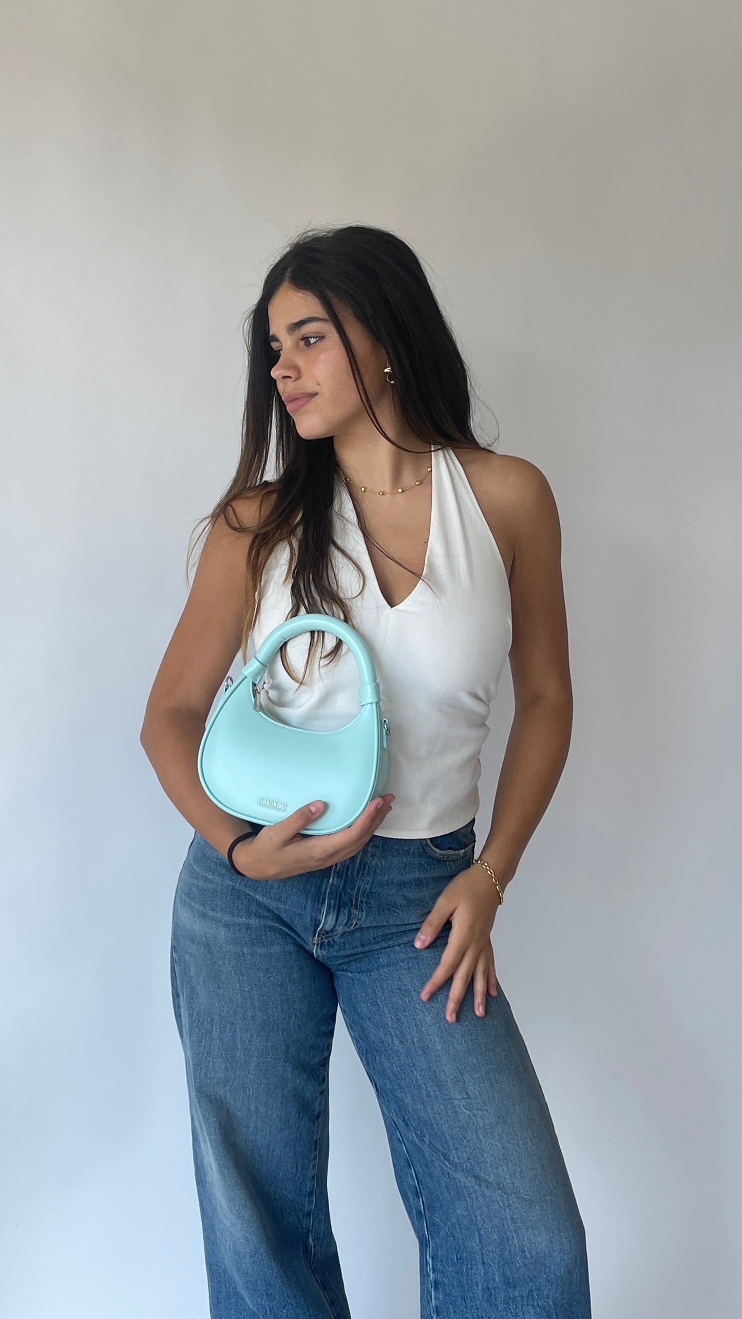 Mini bag a mano LADY - POWDER BLUE
