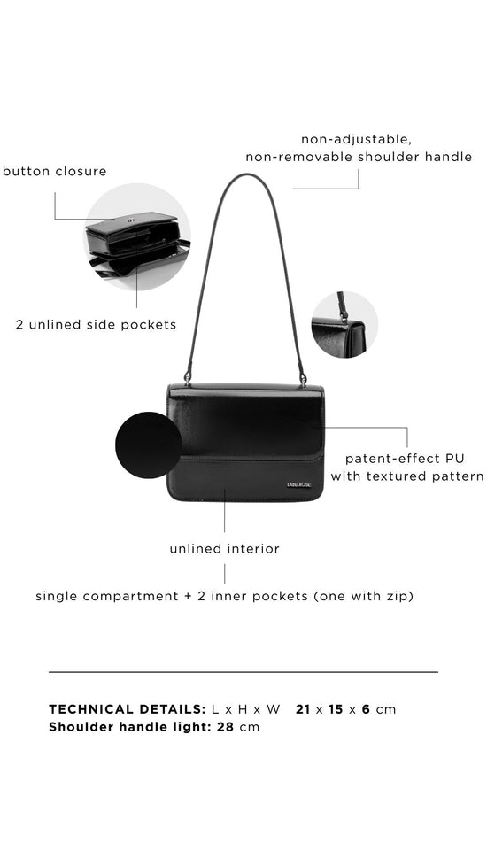 Borsa a spalla FLORA - BLACK