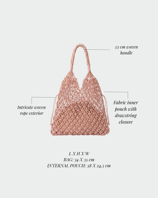BREEZE Straw Bag - PINK