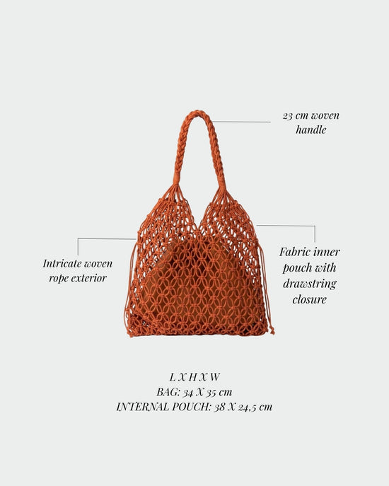 BREEZE Straw Bag - RED