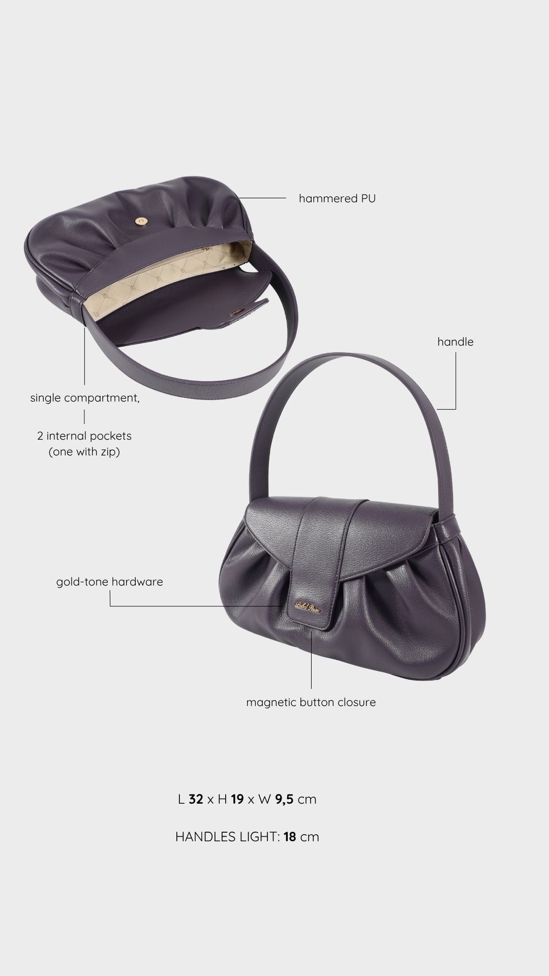 Borsa a mano MARIGOLD - VIOLET